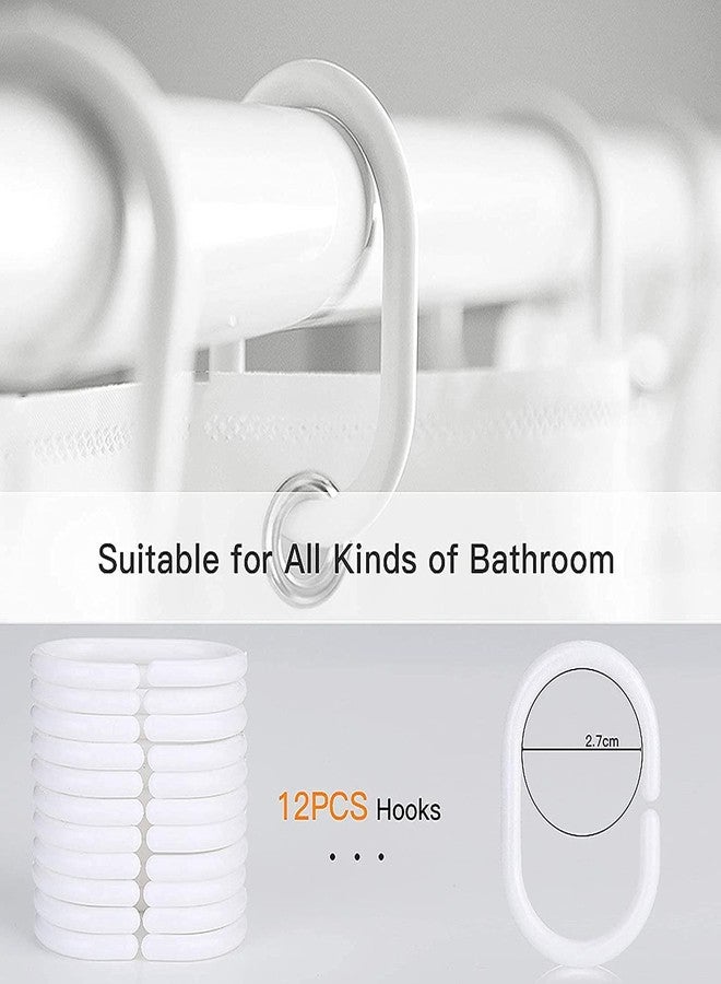 Blu-Pier Tech Clear Shower Curtain Set,Waterproof,PEVA Shower Curtain Liner for Bathroom，72W x 72H-6Gauge - Image 4