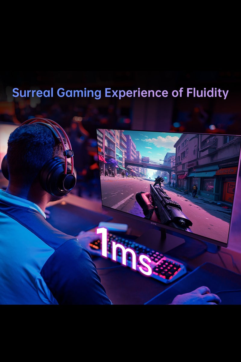 KTC 24.5'' Gaming Monitor, FHD 1080P 180Hz Fast IPS 128% sRGB Frameless Computer Monitor, HDR10, Adaptive Sync, Eye Care PC Gamer Monitor, HDMIx2, DP, VESA Mountable, Tilt Adjustable, H25T7 - Image 3