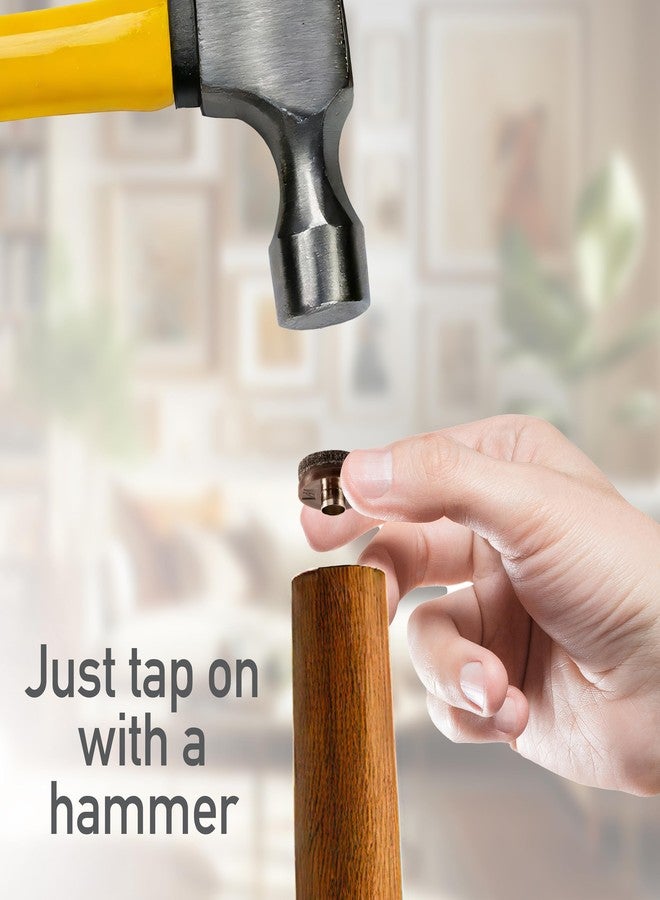 سوفت تاتش وسادات لباد متينة من SoftTouch 4770195N، تُثبّت بالمسامير، مناسبة للأثاث الخشبي والأسطح الصلبة، عبوة اقتصادية (20 قطعة) - دائرية بقطر 1 بوصة و1.5 بوصة، 20 قطعة، بني - Image 5