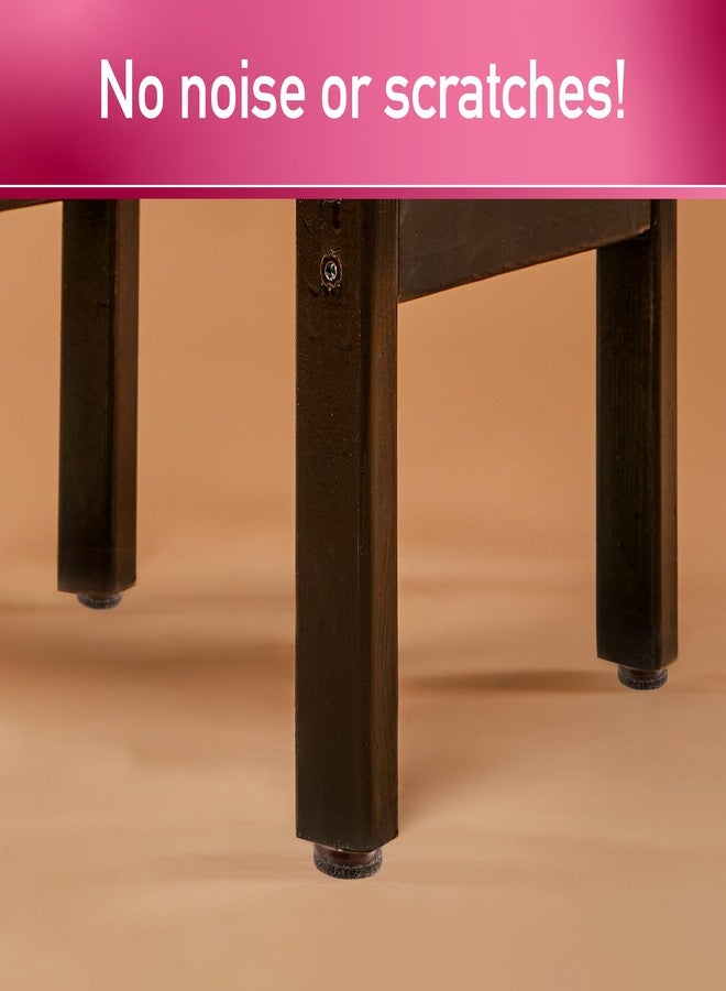 سوفت تاتش وسادات لباد متينة من SoftTouch 4770195N، تُثبّت بالمسامير، مناسبة للأثاث الخشبي والأسطح الصلبة، عبوة اقتصادية (20 قطعة) - دائرية بقطر 1 بوصة و1.5 بوصة، 20 قطعة، بني - Image 2