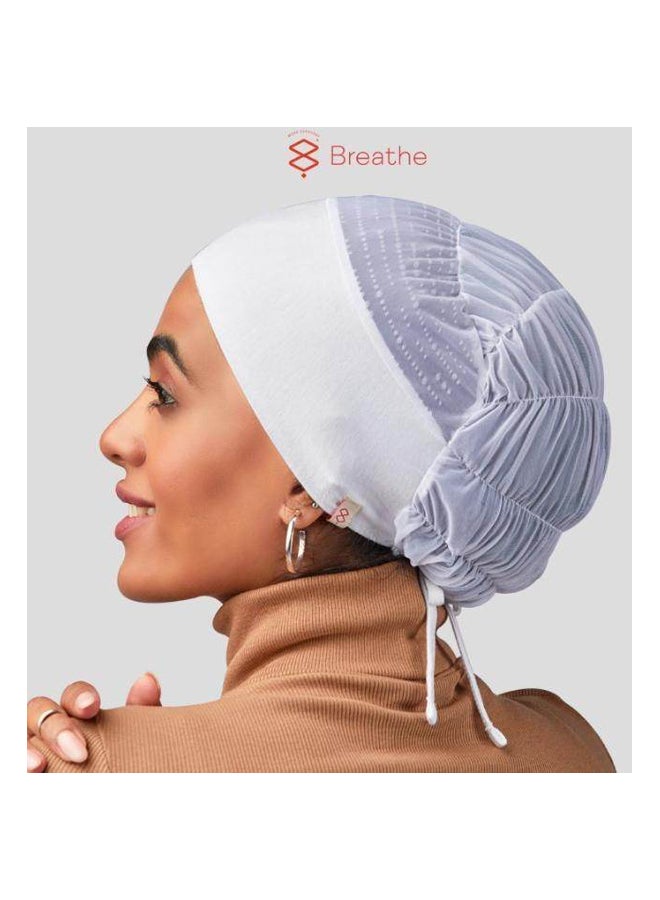Breathe Bamboo Flow Bandana Ultra Grip Breathable Undercap -white