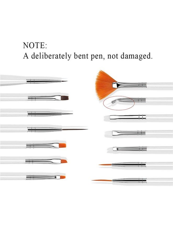 AUOCATTAIL 21 Pcs Nail Art Brushes Nail Art Tool Set Resin Palette Nail Art Painting Mixed Color 2 Way Acrylic Silicone Carving Pen Dotting Pen Tool Manicure Kit DIY Makeup Display Board for Home Salon, Pink - Image 4