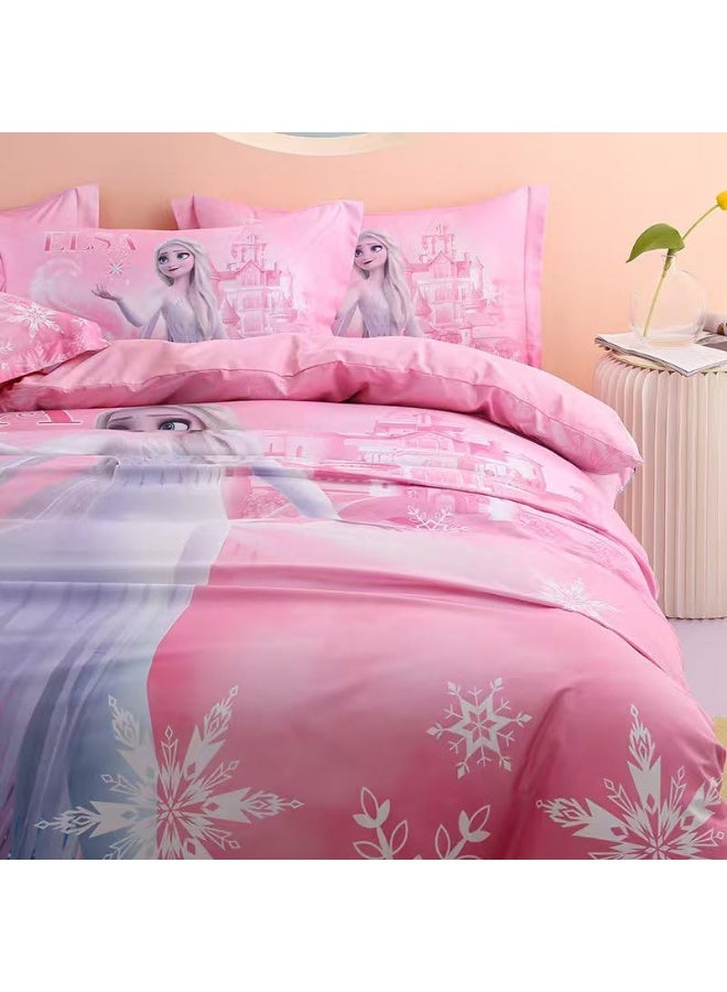 Girl Blanket Cover - Children's 100% Pink Cotton Princess Blanket Cover , Pillow Cover , and Flat Paper 300 Thread Quantity Ideal - Image 2