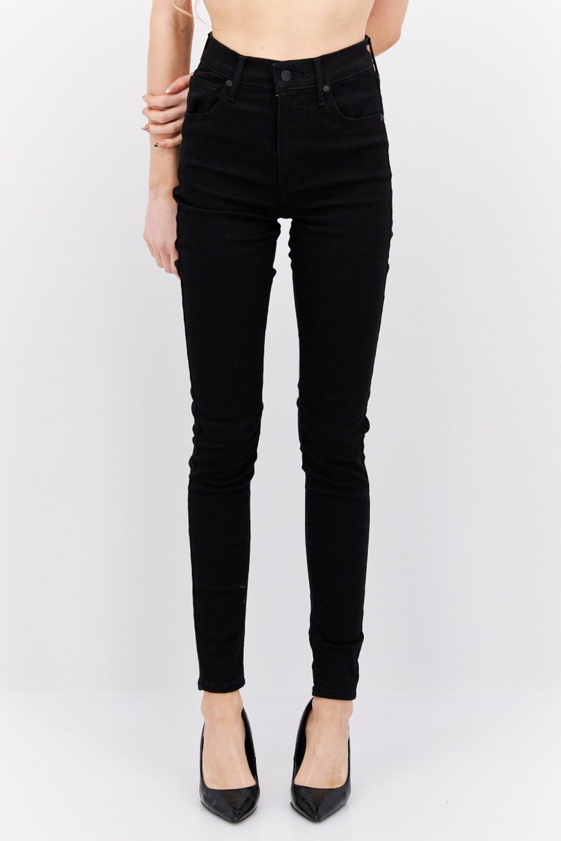 Levi's جينز نسائي ضيق بسيط قابل للتمدد، أسود - Image 1