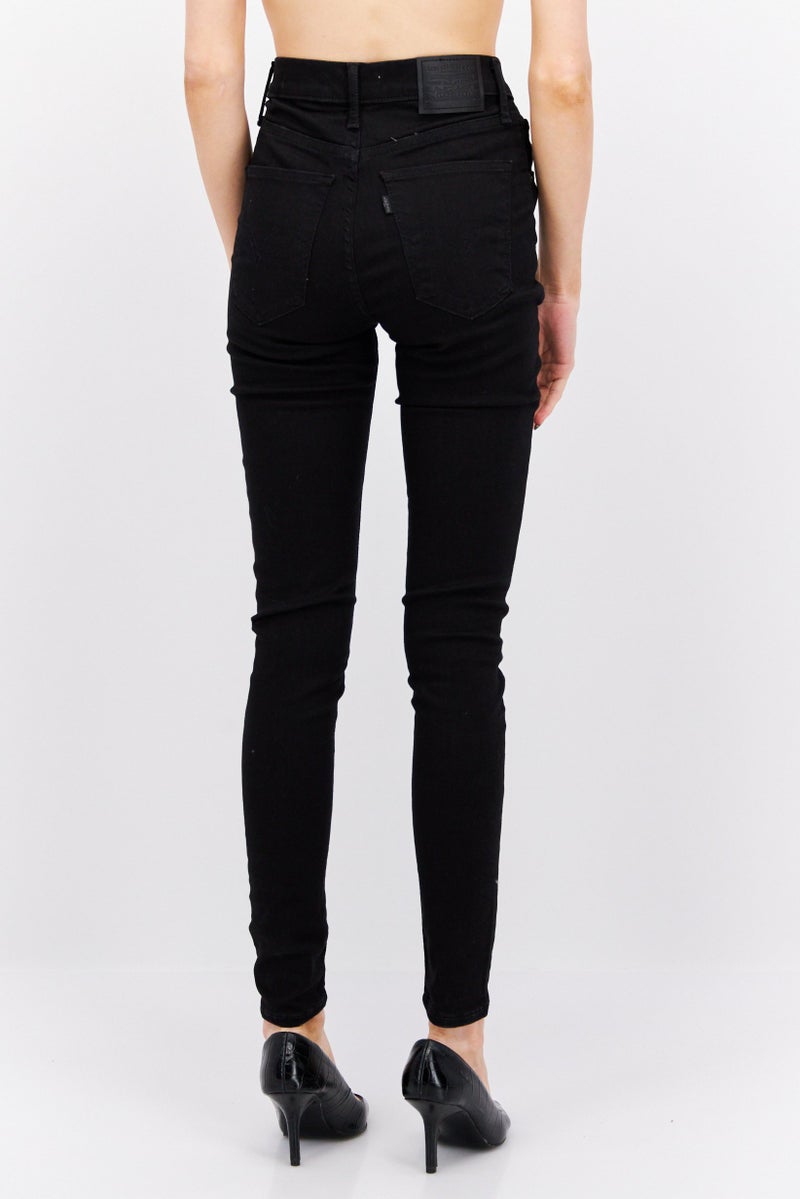 Levi's جينز نسائي ضيق بسيط قابل للتمدد، أسود - Image 4