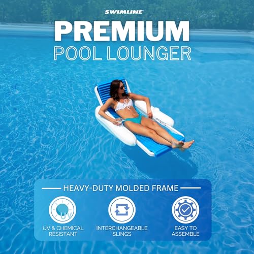 Swimline Eva Sunchaser Lounger Seat Pool Float White - Image 5