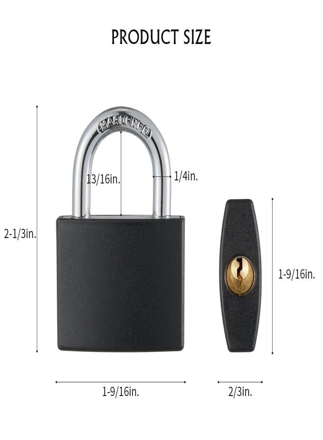 CINCINNO قفل سينسينو المغطى المصنوع من الألومنيوم مع مفتاح، عبوة من 8 أقفال بمقاس 1-9/16 بوصة بنفس المفتاح، قفل بمفتاح للاستخدام الخارجي - Image 2