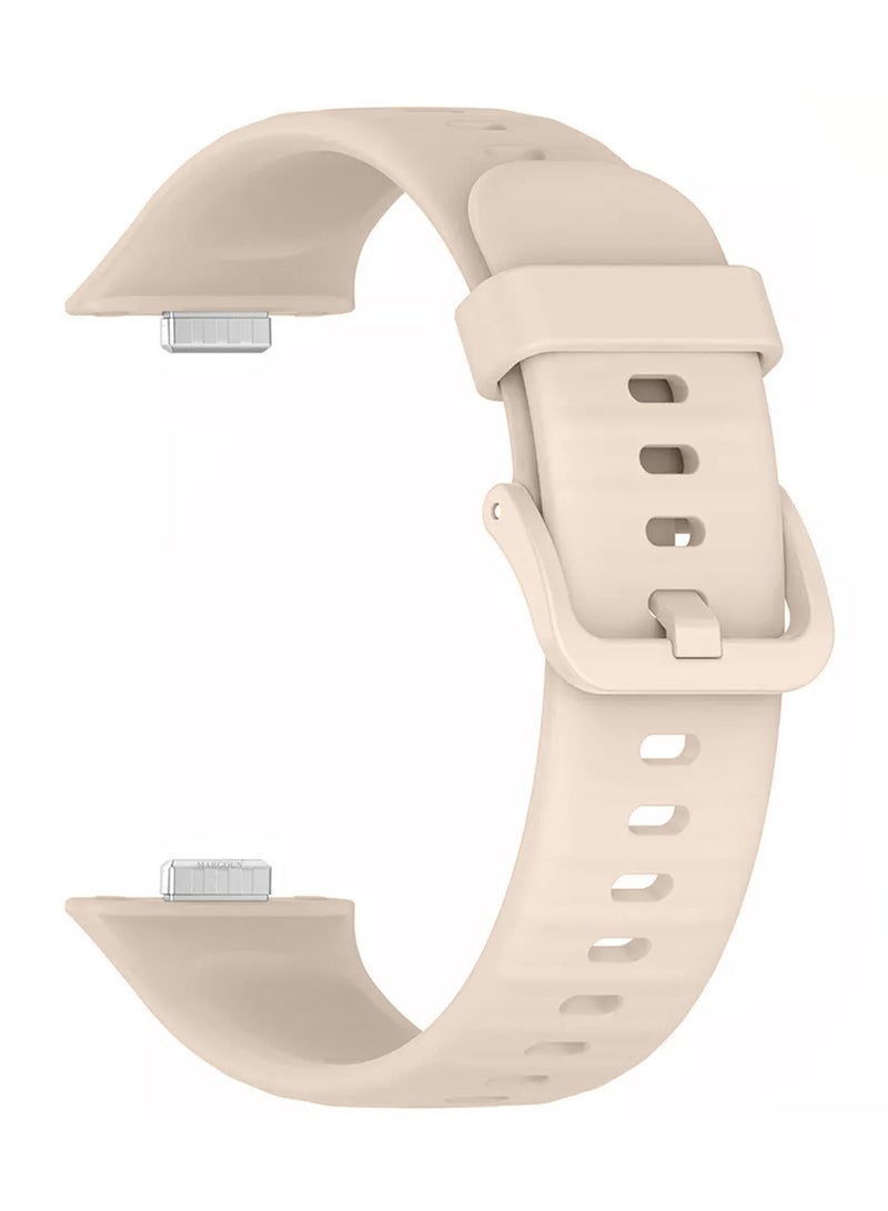 Wristband for Huawei Watch Fit 3/Fit 4/Fit 4 Pro Bands, Silicone Bracelet Quick Release Arm Band, Replacement Smartwatch Band Quick Release Sport Straps - Sand Pink - Image 3