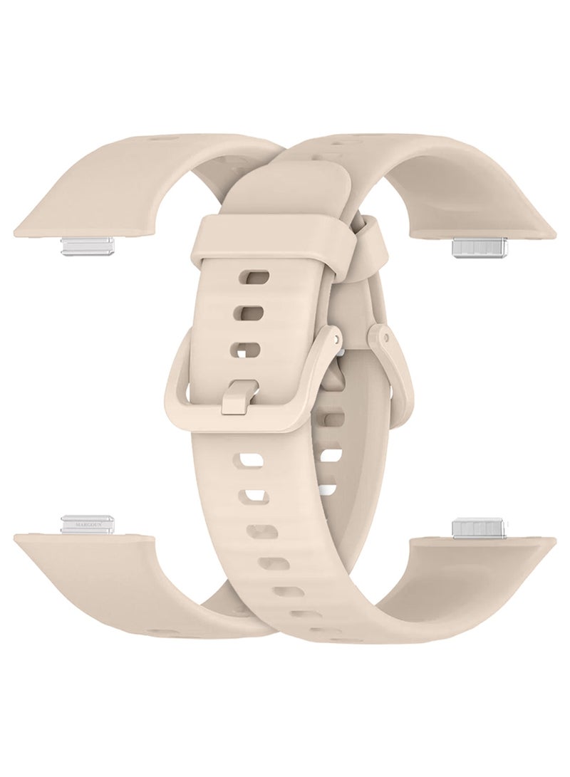 Wristband for Huawei Watch Fit 3/Fit 4/Fit 4 Pro Bands, Silicone Bracelet Quick Release Arm Band, Replacement Smartwatch Band Quick Release Sport Straps - Sand Pink - Image 1