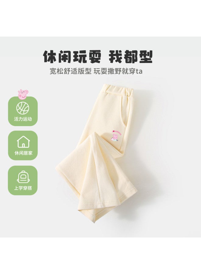 Peppa Pig spring Loose & Slimming Comfortable Wide-leg Pants For Girls - Versatile Casual Long Pants For Toddlers - Image 2
