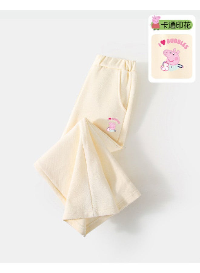 Peppa Pig spring Loose & Slimming Comfortable Wide-leg Pants For Girls - Versatile Casual Long Pants For Toddlers - Image 1