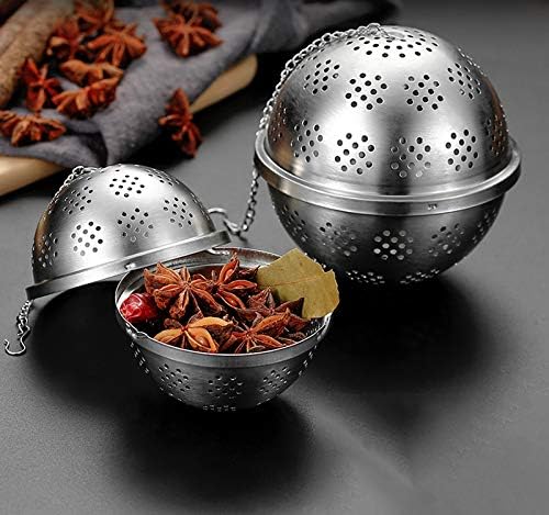CATOSUM Spice Ball Extra Large For Cooking, Seasoning Ball, Spice Infuser, Tea Ball Filter, With Extended Chain Hook For Enhancing Soups, Stews, Cider, Wine, And Especially Brewing Large Quantities Of Tea - Image 3
