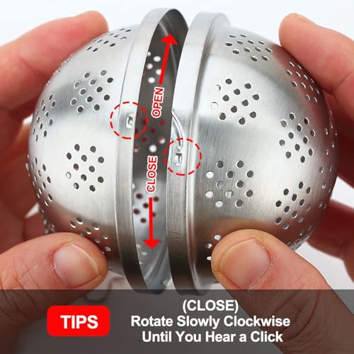 CATOSUM Spice Ball Extra Large For Cooking, Seasoning Ball, Spice Infuser, Tea Ball Filter, With Extended Chain Hook For Enhancing Soups, Stews, Cider, Wine, And Especially Brewing Large Quantities Of Tea - Image 5