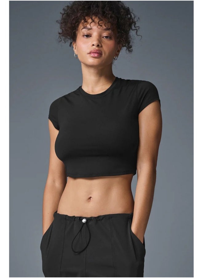alo - alo Tight quick-drying fitness top Yoga wear Running Pilates T-shirt Short sleeves - Image 1