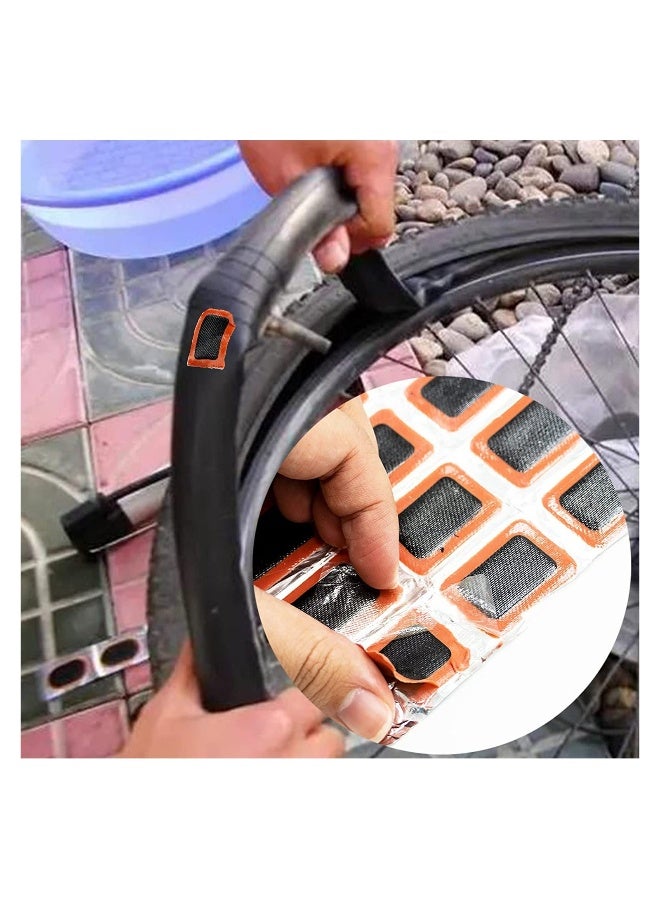 Generic Puncture Repair Kit, 288 Pcs Square Patch+Round Patch, Bicycle Tube Puncture Rubber Patches, Bike Repair Patches, Inner Tube Puncture Repair Kit  - Image 2
