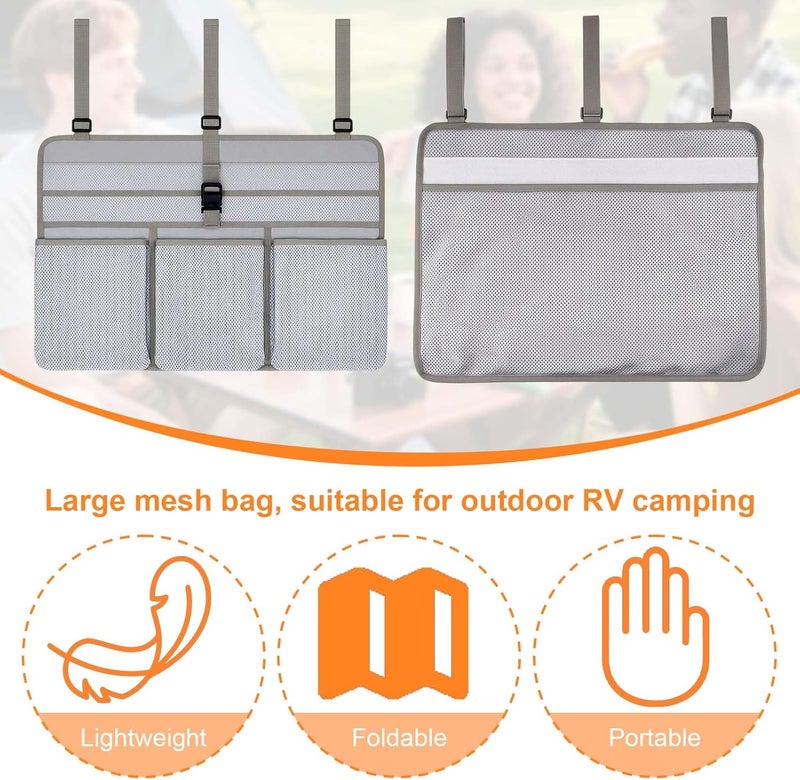 Hagsfire Camping Dish Drying Bag, Collapsible, Portable Mesh Drainer Rack for RV, Travel Trailers & Outdoor Kitchens, Space-Saving, Quick-Dry Organizer for Plates, Cups & Utensils (Gray) - Image 4