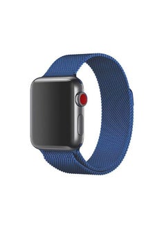 O Ozone Milanese Loop Metal Bands For Apple Watch Series 10 | Ultra 2 | 8 Ultra | 9 | 8 | 7 | 6, 49/46/45/44/42mm , Magnetic Mesh Replacement Wristbands- Blue  - Image 1