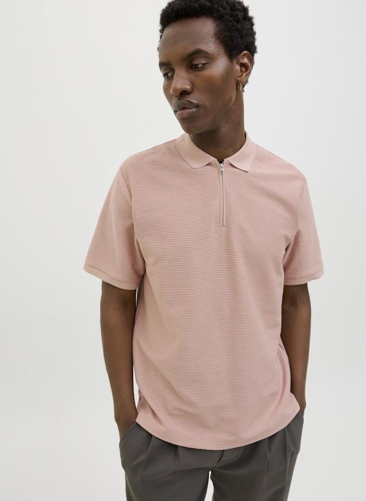 JACK & JONES Jprccronnie Short Sleeve Zip Polo Shirt  - Image 3