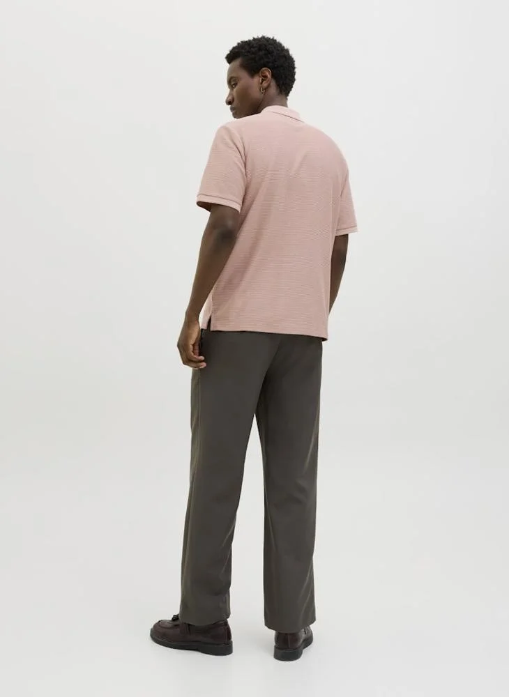 JACK & JONES Jprccronnie Short Sleeve Zip Polo Shirt
