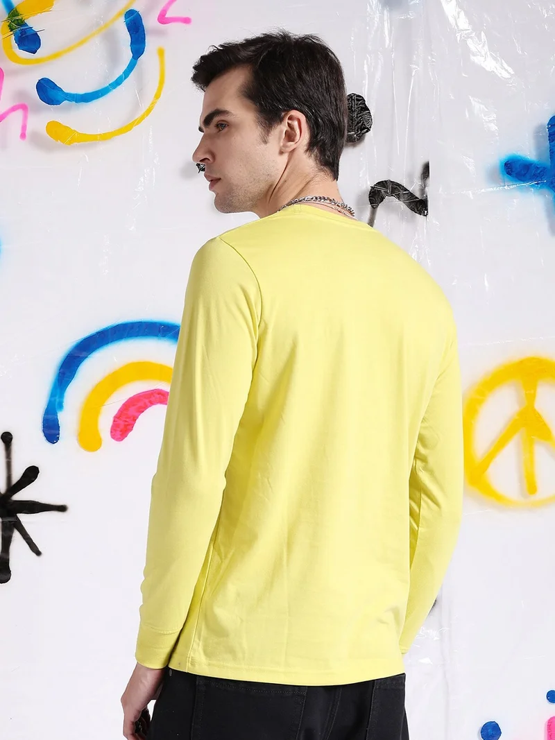 ذا انديان كراج كو Men Slim Fit Solid Round Neck Tshirt