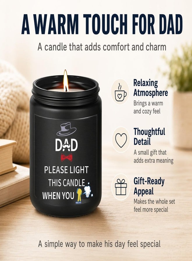 Happy Pop Dad Gifts Box - Fathers Day Christmas Birthday Dad Gifts from Daughter Son, Gift Set with Candle Bracelet Keychain Socks Card for Men - Image 2