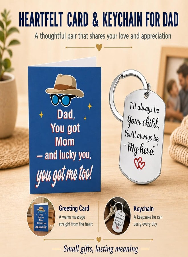 Happy Pop Dad Gifts Box - Fathers Day Christmas Birthday Dad Gifts from Daughter Son, Gift Set with Candle Bracelet Keychain Socks Card for Men - Image 5