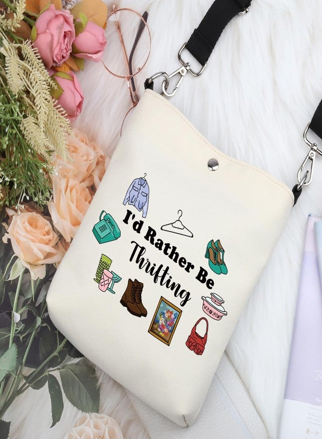 جي 2 توب حقيبة كروسبودي من G2TUP Thrifter Gift، بتصميم عصري مستطيل الشكل، مقاومة للماء، لون أبيض كريمي، للنساء، مقاس 8.28 بوصة طول × 7.87 بوصة عرض × 1 بوصة ارتفاع. - Image 2