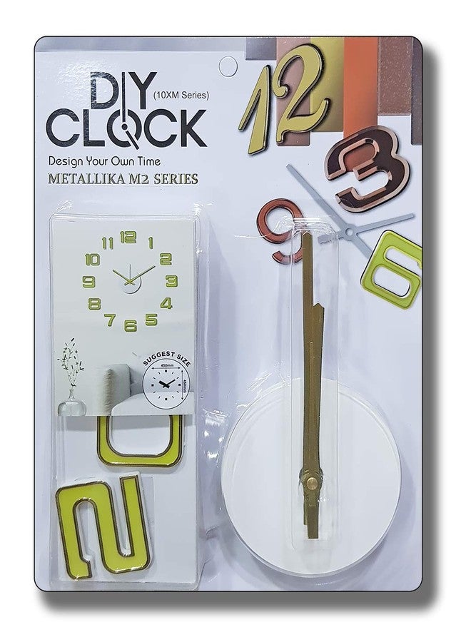Shopper52 DIY Wall Clock 3D Sticker Home Office Decor Wall Clock (Covering Area : 45cm * 45cm) - DIYM07-GOLD-S - Image 4