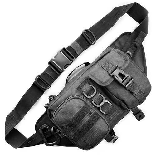 Fitdom Tactical Inspired Large Fanny Pack For Men. Perfect Techwear Accessories EDC Bag For Men. Multi-Functional Waist Pack - Image 1