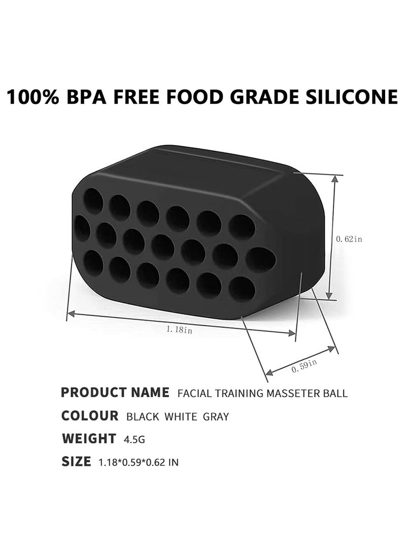 Generic Jawline Exerciser for Man and Woman - 3 Resistance Levels (6 Pcs) BPA Free Silicone Jaw Trainer & Shaper - Gum Tablets for Beginner, Intermediate & Advanced Users  - Image 5