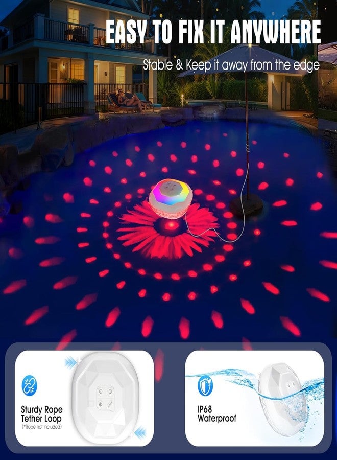 Niceput Floating Pool Lights, 9000mAh Rechargeable Swimming Pool Lights That Float, IP68 Waterproof Glow Pools Light, Color Changing Hot tub Light, Pool LED Floating for Inground Above Ground Pools,-1PC - Image 5