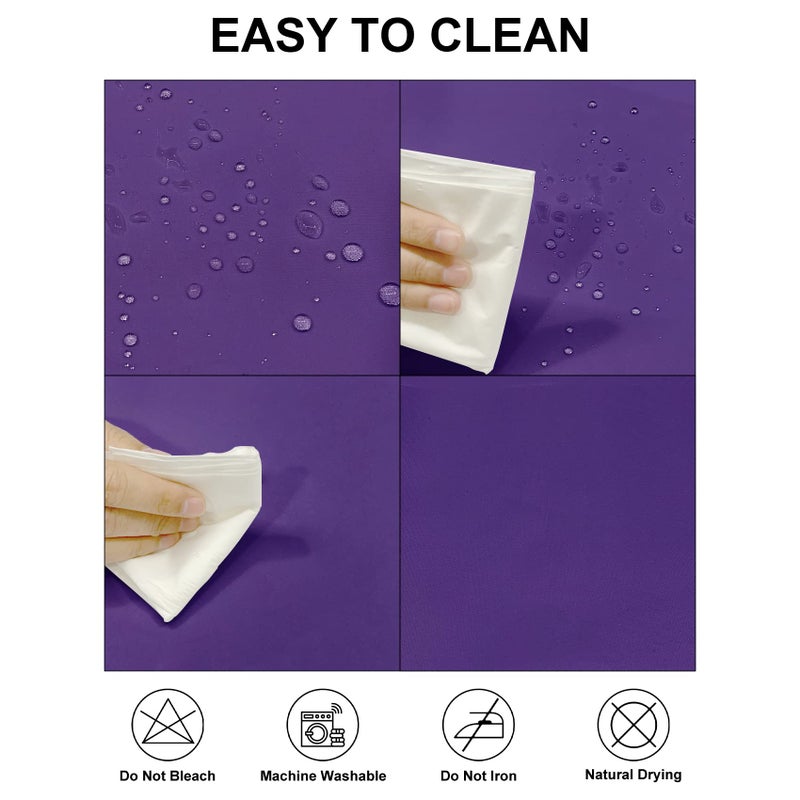 Fokitut 2 Pack Waterproof Round Tablecloth  70 Inch  Stain Resistant and Wrinkle Polyester Table Cloth  Fabric Table Cover for Kitchen Dining  Wedding  Party  Holiday Dinner-Purple - Image 2