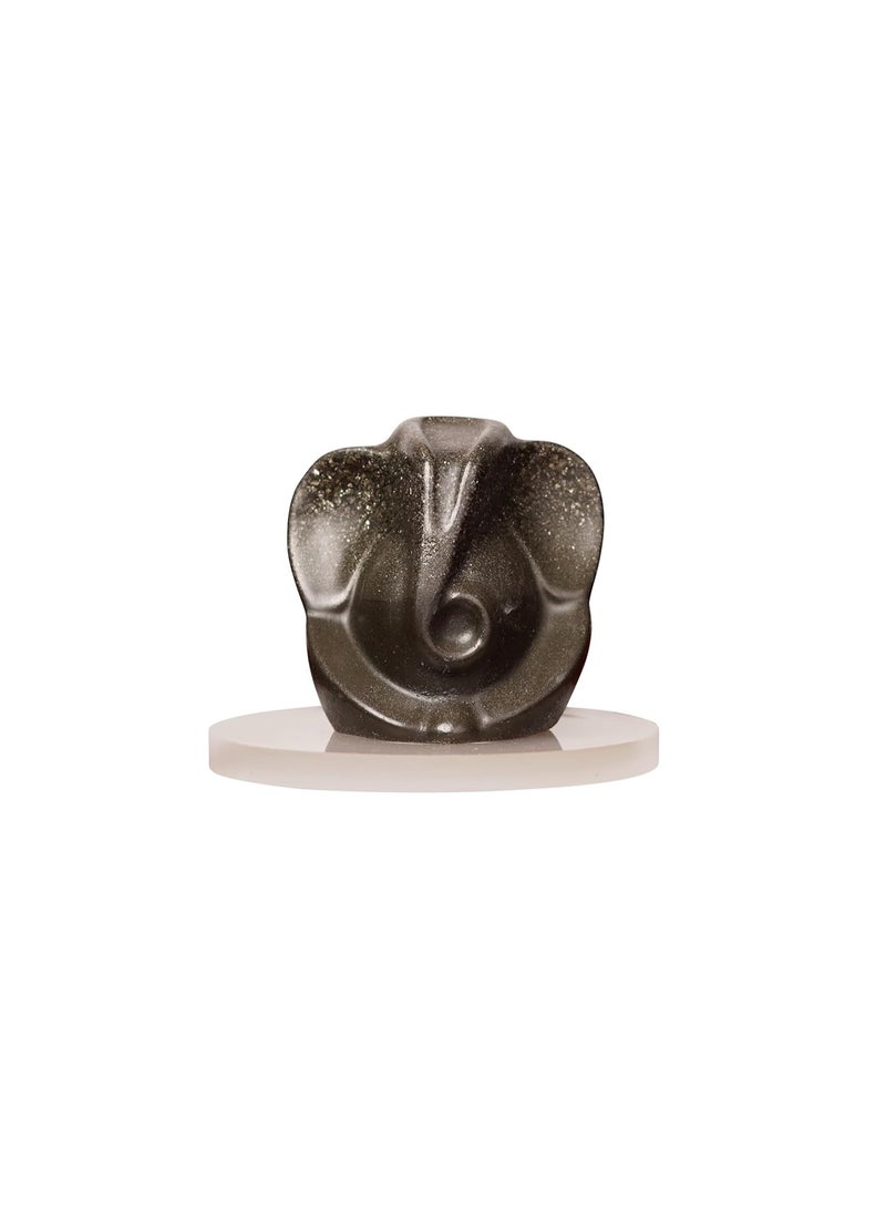 Studd Muffyn | Lord Ganesha Pyrite Idol with Selenite Coaster | Attracts Money - Image 1
