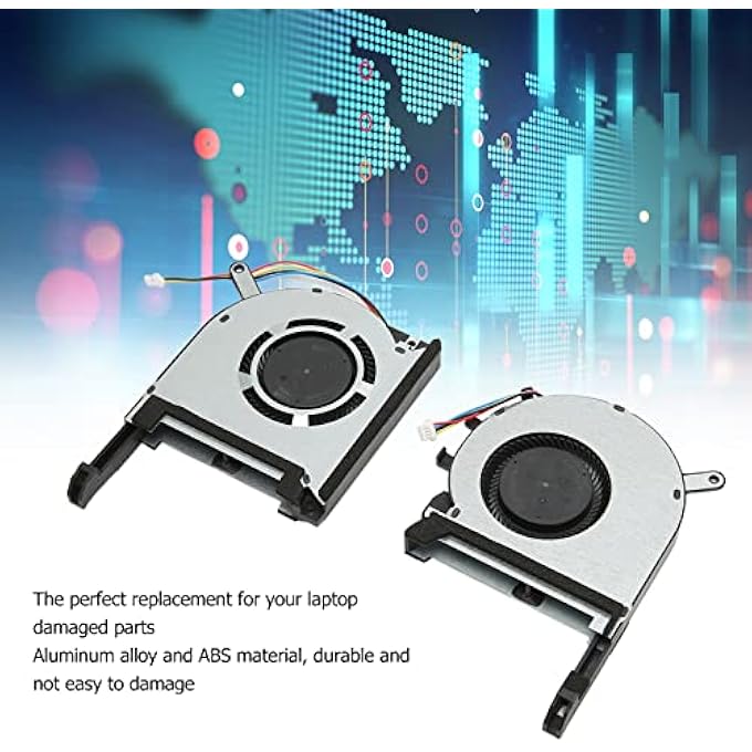 LAPTOP COOLING FAN FOR TUF GAMING FA506 IV FA506IU FA506IH FX506IU FX506LH, 4 PIN CPU GPU COOLING FAN,SMALL LIGHTWEIGHT COOLING FAN REPLACEMENT, EASY TO INSTALL AND - Image 2