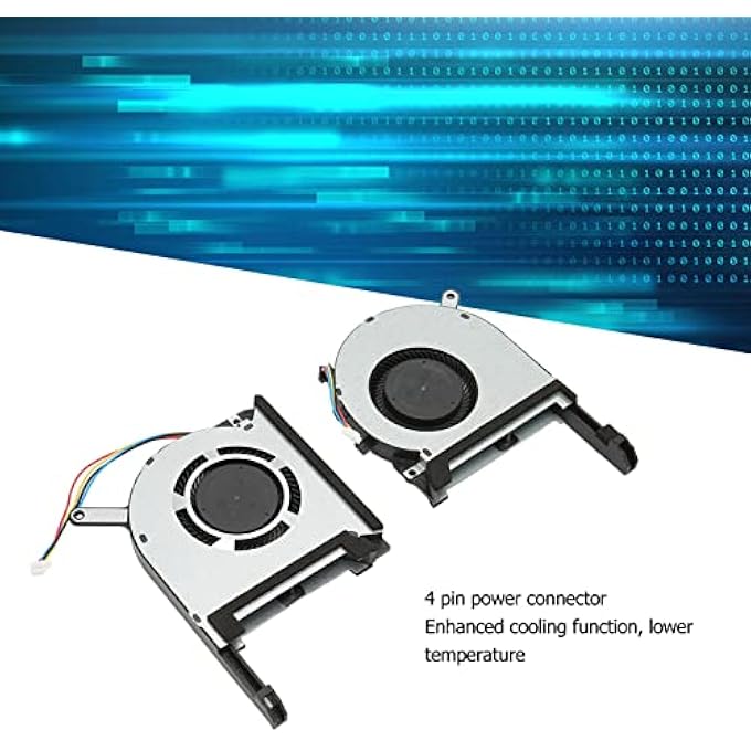 LAPTOP COOLING FAN FOR TUF GAMING FA506 IV FA506IU FA506IH FX506IU FX506LH, 4 PIN CPU GPU COOLING FAN,SMALL LIGHTWEIGHT COOLING FAN REPLACEMENT, EASY TO INSTALL AND - Image 3