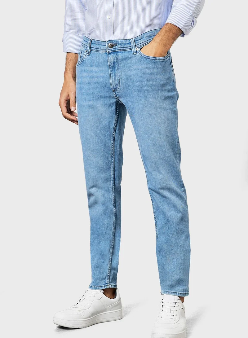 Mango Man Light Wash Slim Fit Jeans