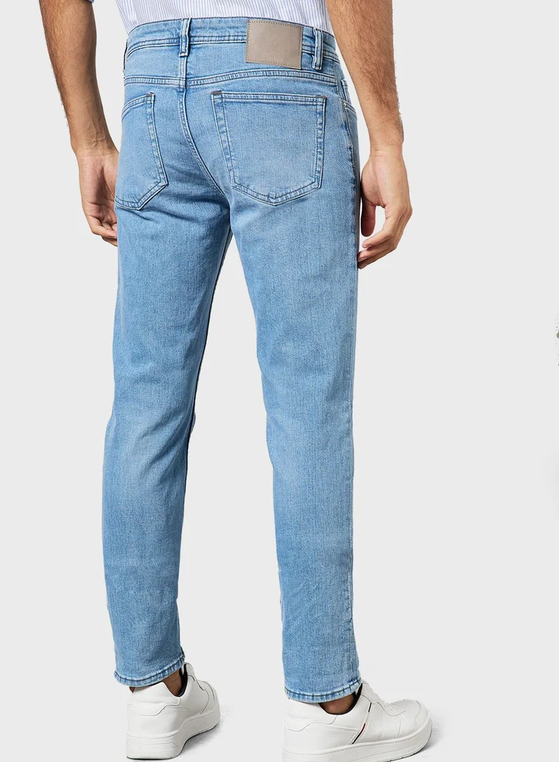 Mango Man Light Wash Slim Fit Jeans