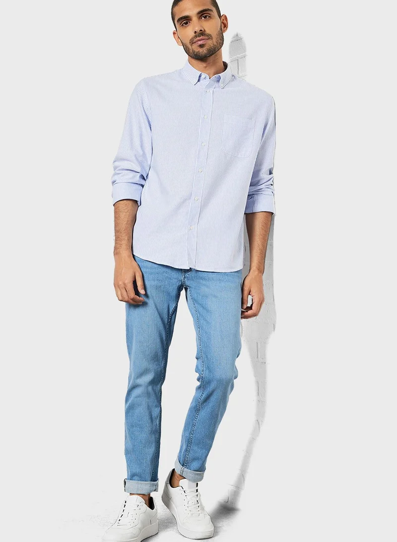 Mango Man Light Wash Slim Fit Jeans