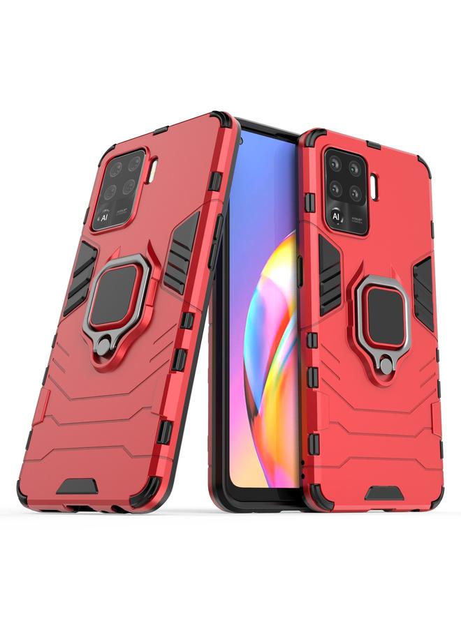 اس-توب جراب لهاتف OPPO A94 مقاوم للصدمات مصنوع من مادة PC + TPU مع حامل حلقي مغناطيسي - Image 2