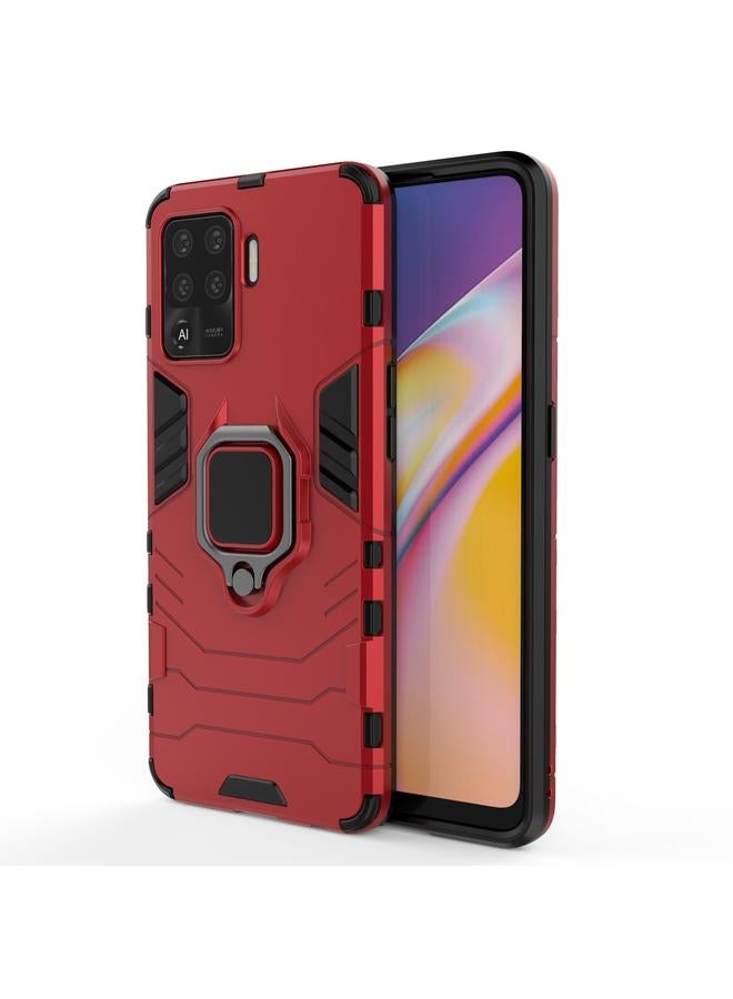 اس-توب جراب لهاتف OPPO A94 مقاوم للصدمات مصنوع من مادة PC + TPU مع حامل حلقي مغناطيسي - Image 1