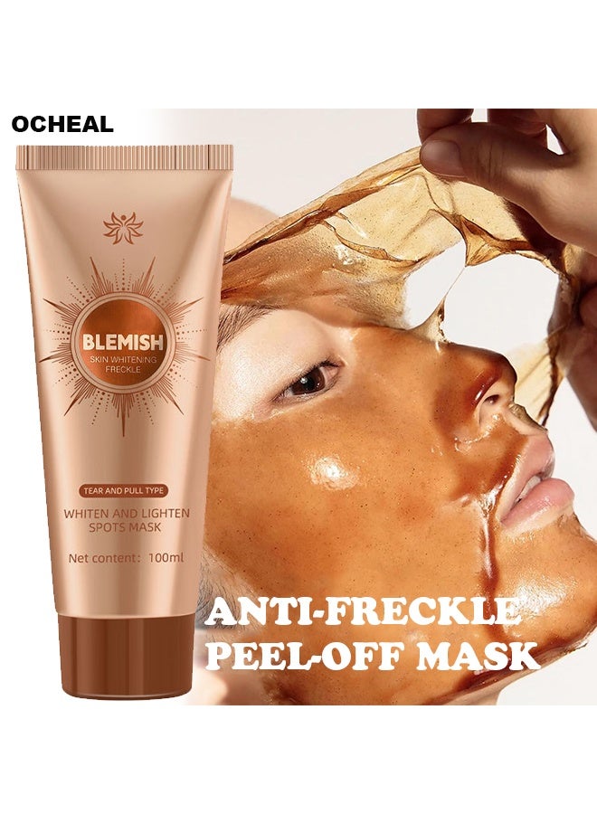 اوكيل قناع تبييض وتفتيح البقع ، قناع تقشير الوجه للبقع العشبية ، قناع تقشير البقع العشبية ، قناع مضاد للشيخوخة مضاد للتجاعيد ، التغذية العميقة وشد المسام ، مناسب لجميع أنواع البشرة - Image 1