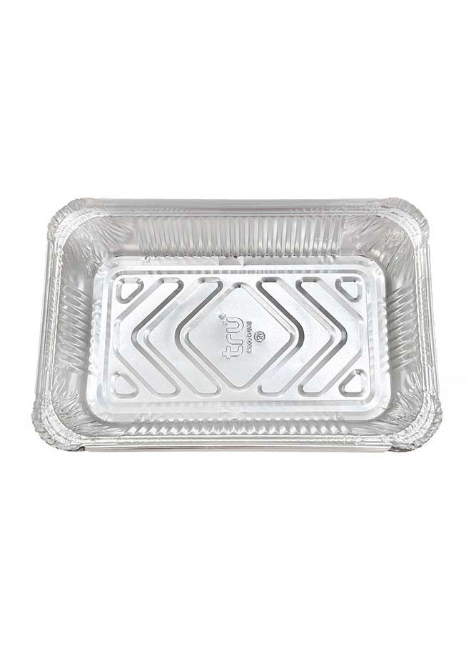 Aluminum Containers with Lid - 8389, 10' Pcs  Size 14cmx 21cmx4cm