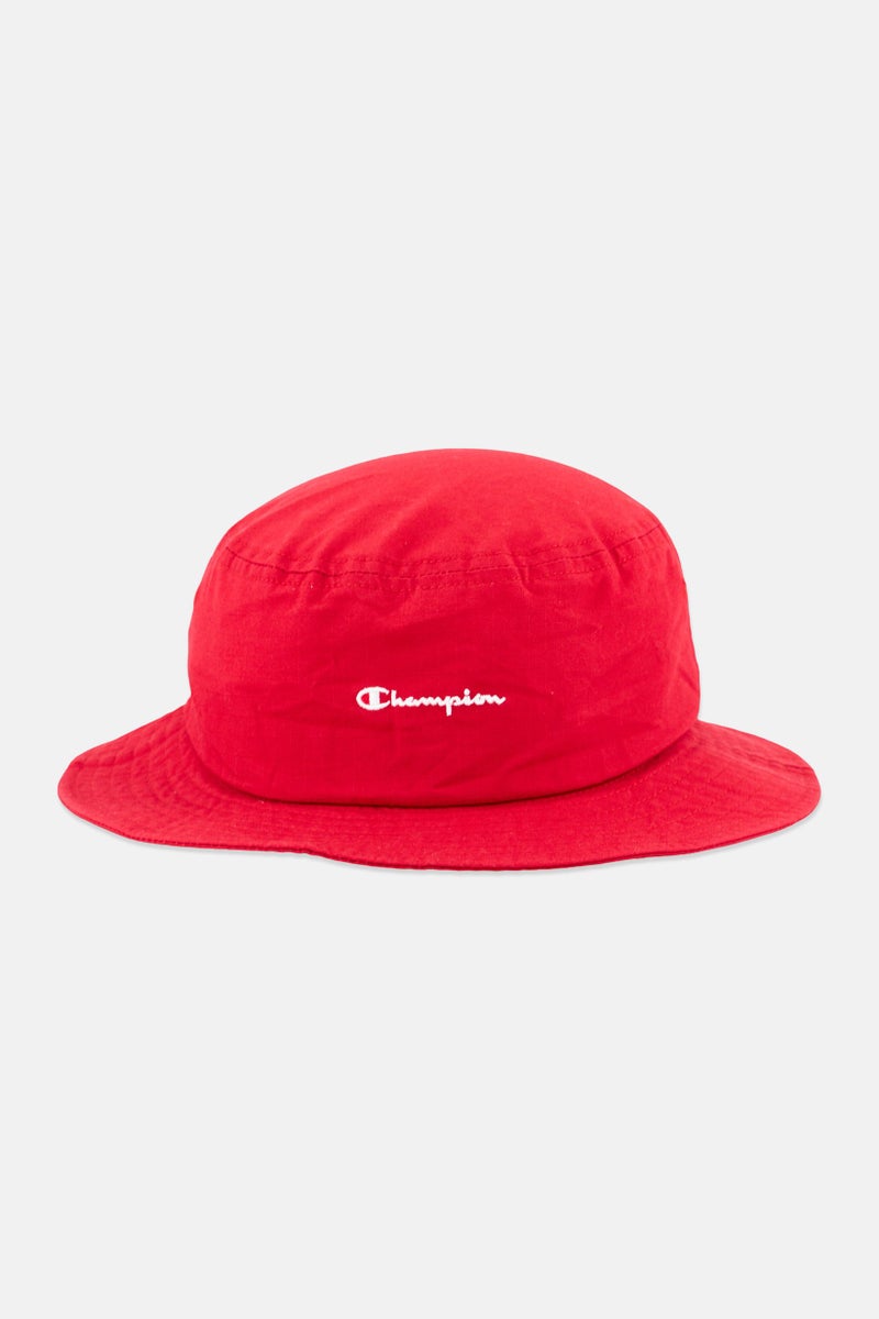 Champion Men Brand Logo Bucket Hat, Red - Image 1