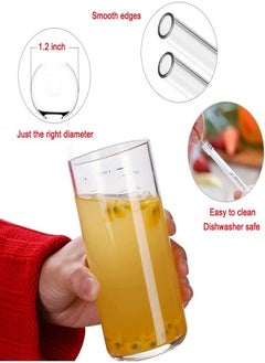Generic 4 Pack Clear Glass Drinking Straw for Hot Tea Milkshake and Hot Coffee  - Image 2
