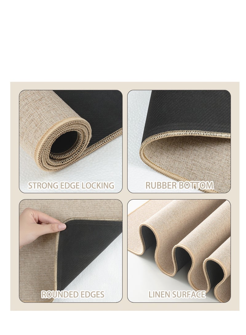 2 PCS Kitchen Floor Mats Rugs Set, Cushion Floor Carpet, Waterproof, Oil Resistant and Anti-Fatigue PU Standing Mat for Kitchen, Floor, Office, Sink, Laundry 45*75CM+45*120CM - Image 3