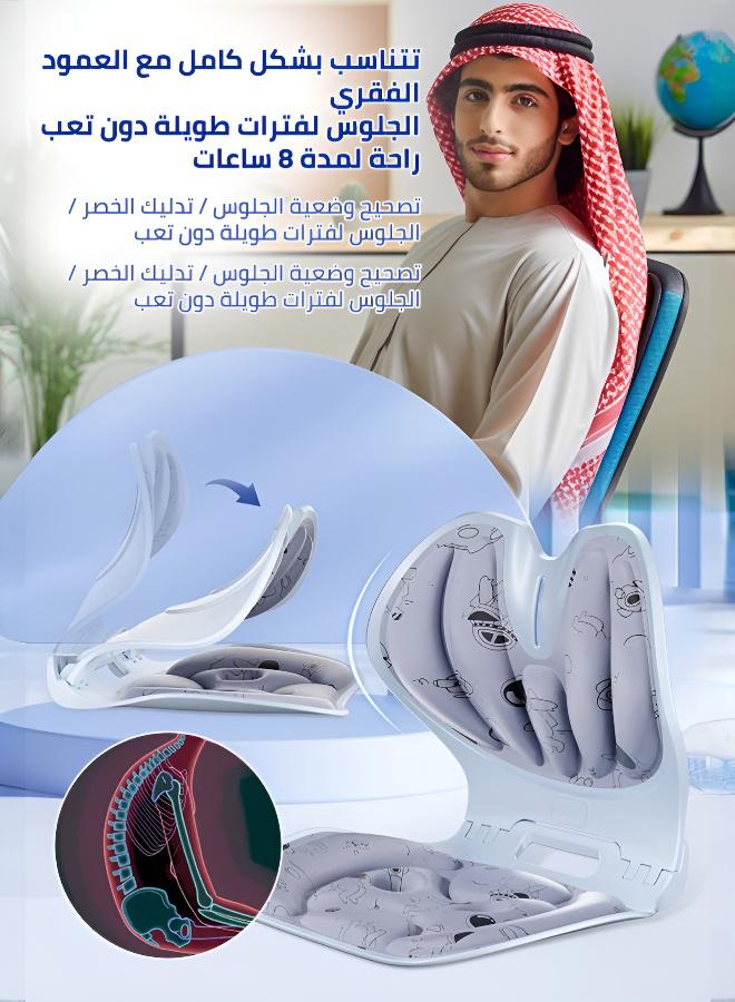 وسادة مقعد قابلة للطي ومجموعة وسائد أسفل الظهر لدعم الظهر لتخفيف آلام عرق النسا وأسفل الظهر والعصعص وسادة قابلة للتعديل وقابلة للغسل في الغسالة ومتعددة الوظائف ومناسبة للمكاتب وكراسي الألعاب ودعم أسفل الظهر بعد الولادة وسادة مريحة لتخفيف الألم متعددة الأغراض وسادة مريحة للجلوس لفترات طويلة ومناسبة للبالغين والأطفال وسادة مسند ظهر مدمجة - Image 3