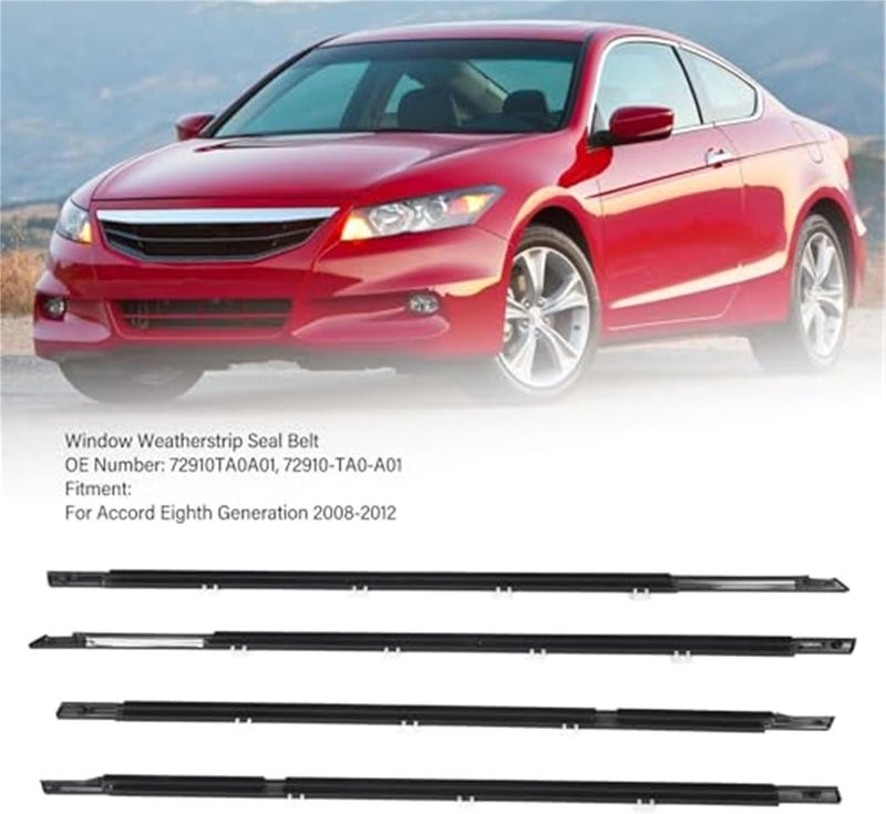Yurefax Window Moulding Trim Seal Belt for Accord 2008-2012 - Image 3