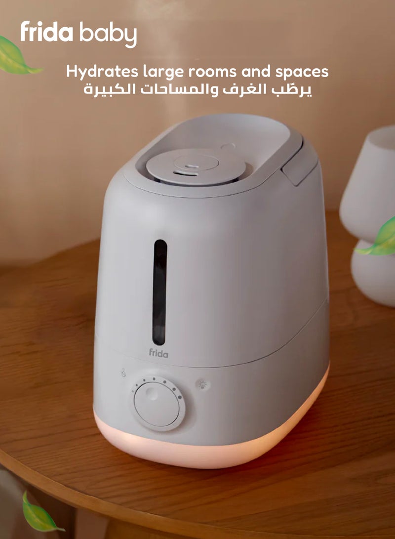 فريدا بيبي مرطب هواء بالرذاذ البارد ثلاثي الاستخدام | مع موزع عطر وإضاءة ليلية لغرفة الطفل والنوم | تعبئة علوية وتشغيل هادئ حتى ستين ساعة | ٢٠ × ٢٠ × ٢٨ سم - Image 5