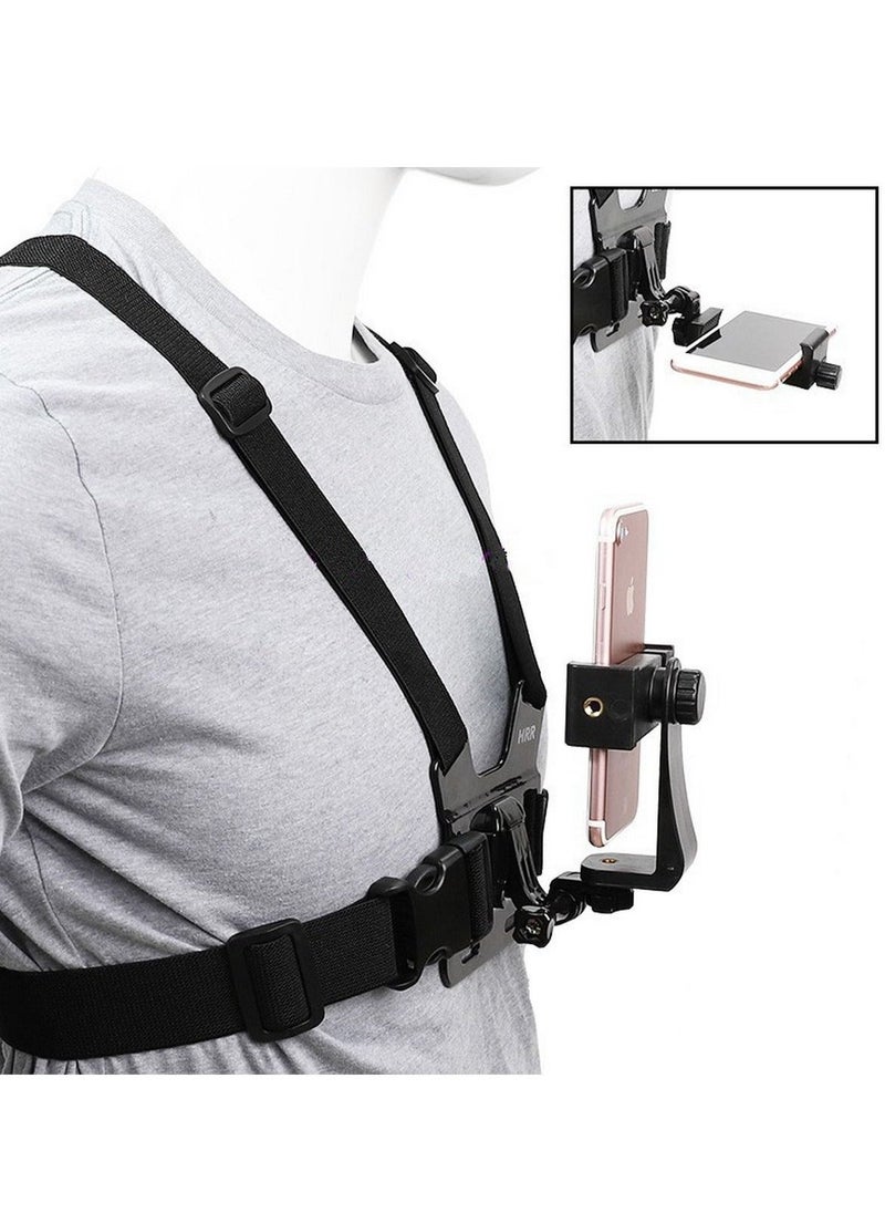 Universal Chest Harness and Head Strap Kit for POV and VLOG Videos  Compatible with iPhone Samsung GoPro Hero 5 to 9 Action Cameras and Cell Phones  Ideal for Video Shooting Accessories - Image 3