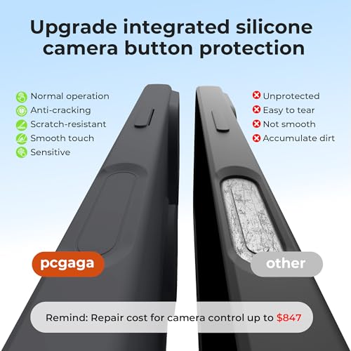 pcgaga Compatible with iPhone 17 Pro Max Case 6.9 inch, Silicone Slim Design with [Ring Holder Stand] [Wrist Strap] [Microfiber Lining] Shockproof Protective Case Cover, Black - Image 5